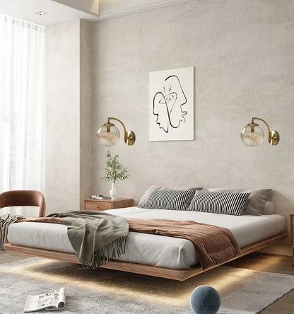 Modern Glass Wall Lamp with Warm Light and Elegant Scandinavian Design