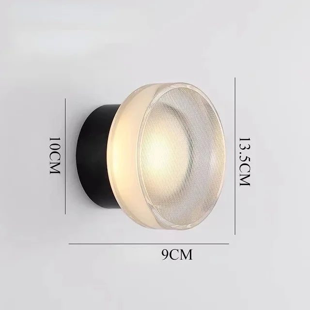 Wall Lamp with Modern Round LED Lighting for Stairs and Hallways
