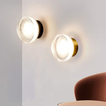 Wall Lamp with Modern Round LED Lighting for Stairs and Hallways
