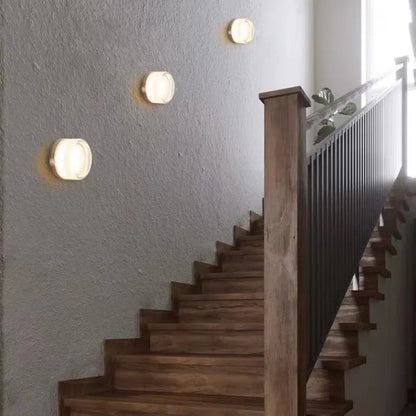 Wall Lamp with Modern Round LED Lighting for Stairs and Hallways