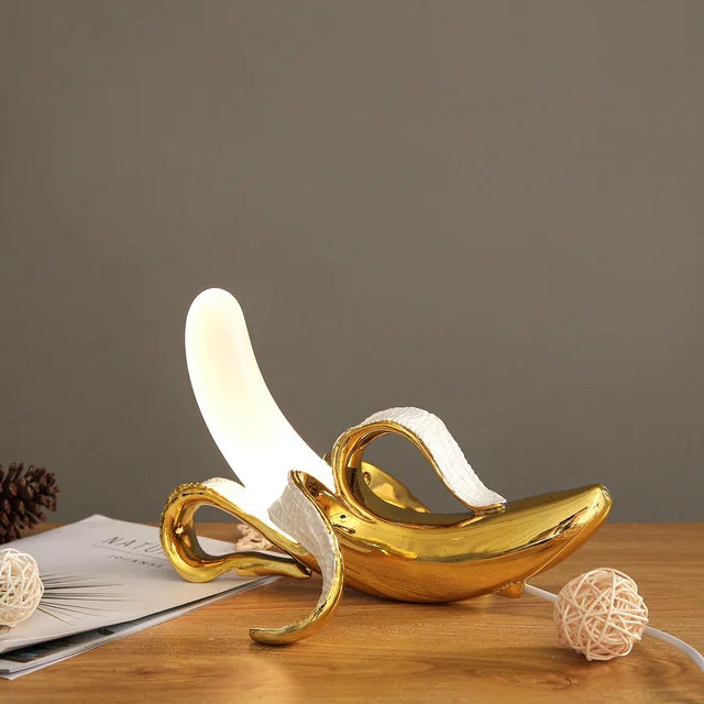 Table Lamp with Decorative Banana Warm LED Light for Living Room or Bedroom