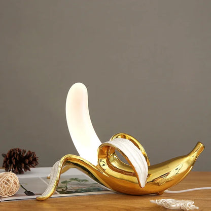 Table Lamp with Decorative Banana Warm LED Light for Living Room or Bedroom