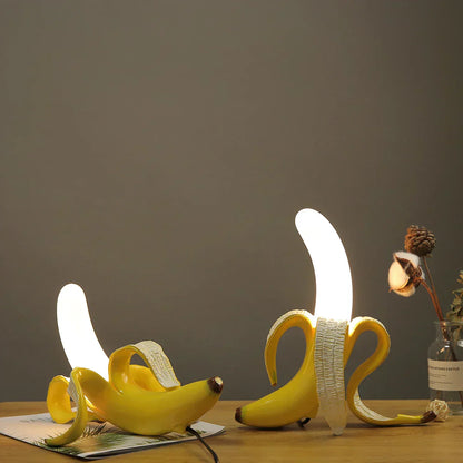 Table Lamp with Decorative Banana Warm LED Light for Living Room or Bedroom