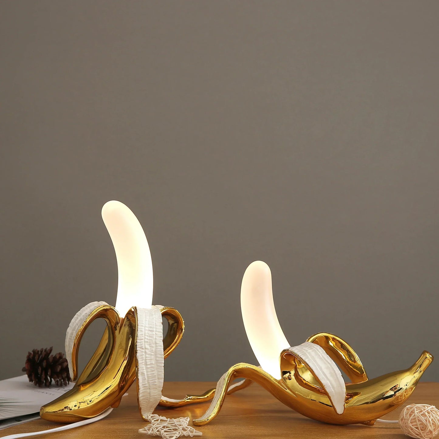 Table Lamp with Decorative Banana Warm LED Light for Living Room or Bedroom