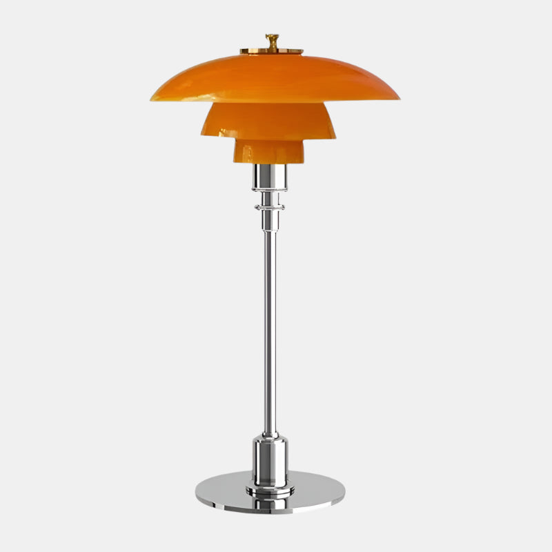Table Lamp with Design Glass Shade for Atmospheric Light and Minimalist Elegance