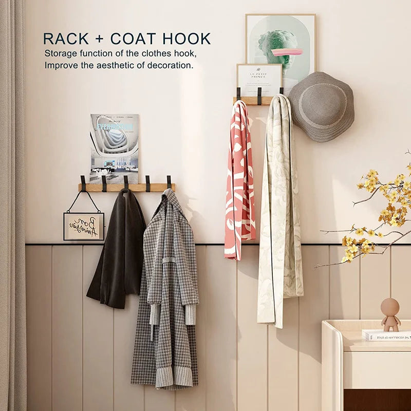 Hooks Nordic Wall Coat Rack with Double for Stylish and Functional