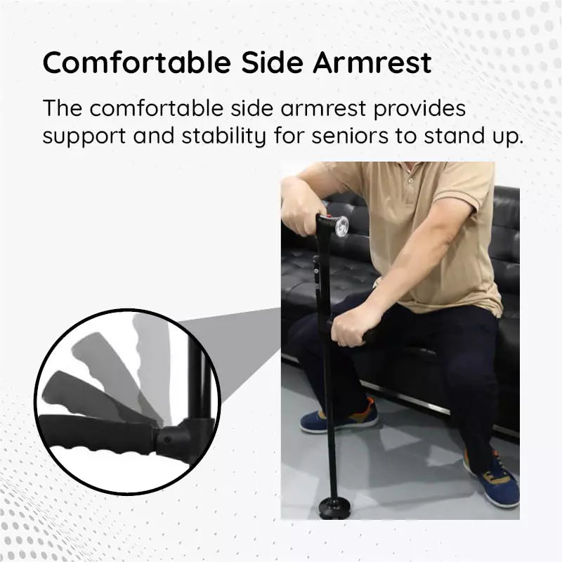 Foldable Walking Stick with LED Lighting and Non-Slip Foot for Stability
