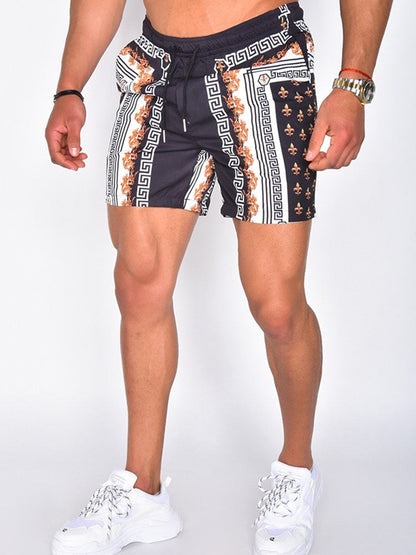 Set with Men's Summer Short Sleeves and Matching Shorts