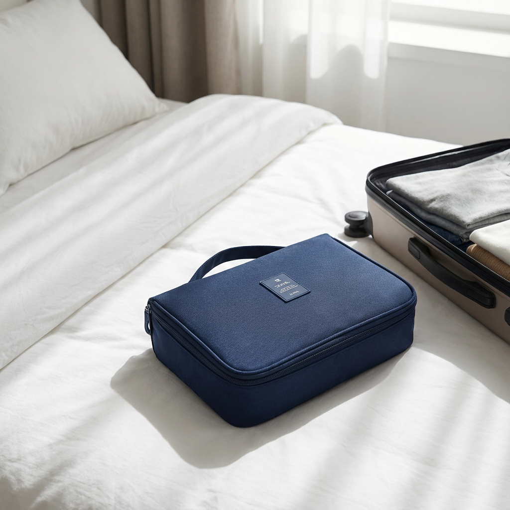 Organiser with Foldable Travel Hanging Hook for Water-Resistant and Spacious