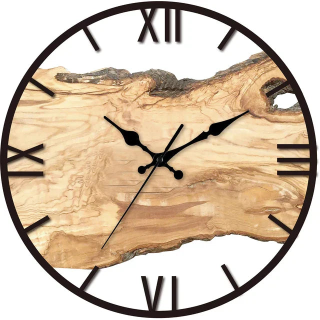 Clock Wooden Design Wall for Natural Calm and Timeless Character