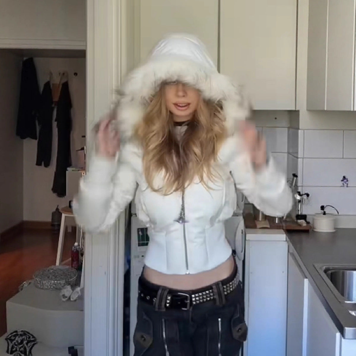 quilted winter jacket