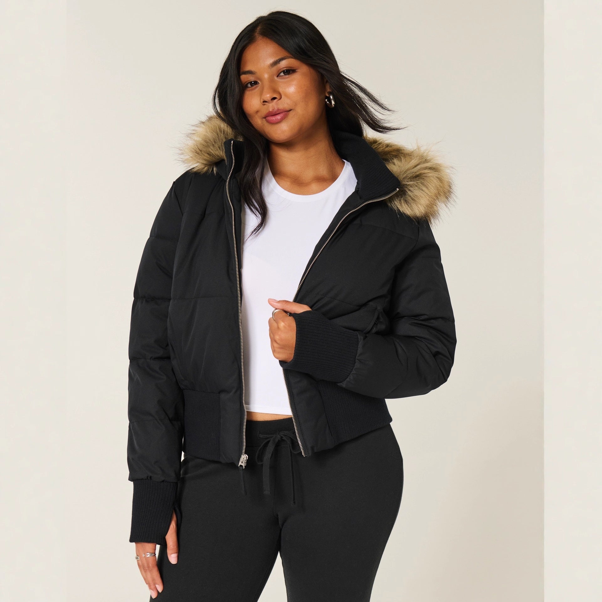 quilted winter jacket