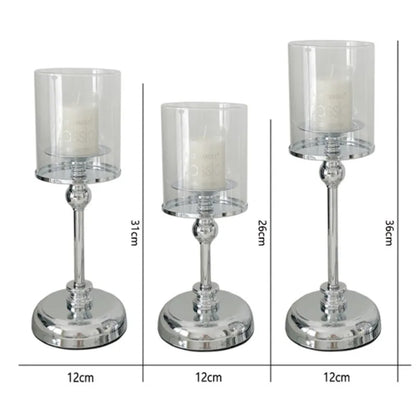 Holder with Elegant Metal Candle Glass Holder for Atmospheric Decoration