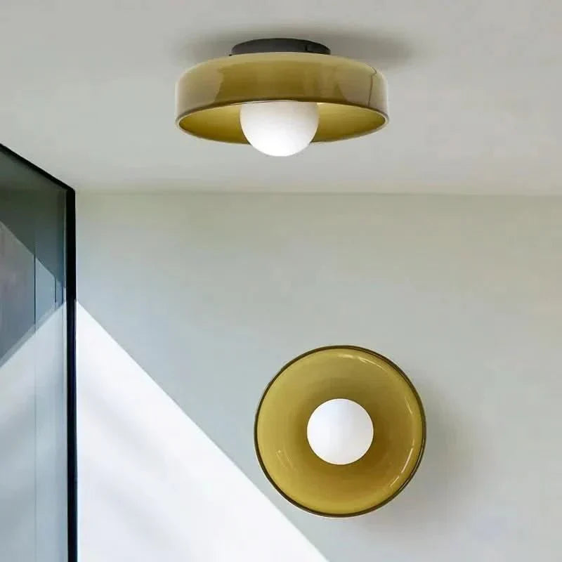 Glass Ceiling Lamp with Scandinavian Design for Atmospheric Lighting for Any Interior