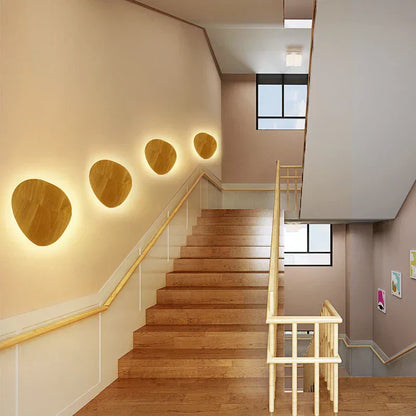 Wall Lamp with Scandinavian Wooden Warm Light and Minimalist Design