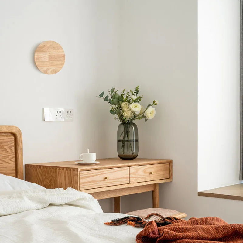 Wall Lamp with Scandinavian Wooden Warm Light and Minimalist Design