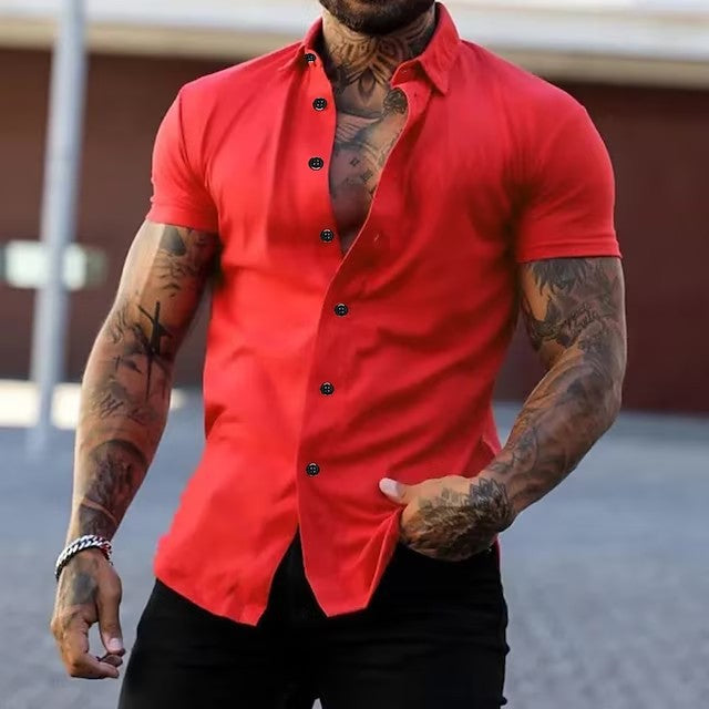 Men's Short Sleeve Shirt with Fitted Modern Cut