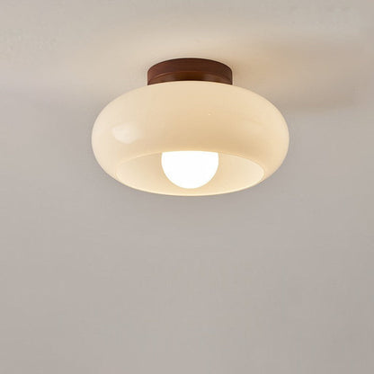 Lamp French Bauhaus Ceiling for Warm Atmospheric Light with Wooden Detail