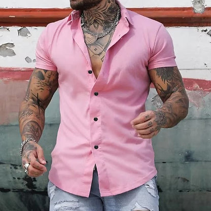 Men's Short Sleeve Shirt with Fitted Modern Cut