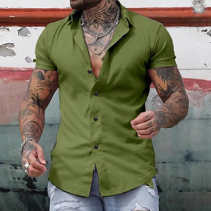 Men's Short Sleeve Shirt with Fitted Modern Cut