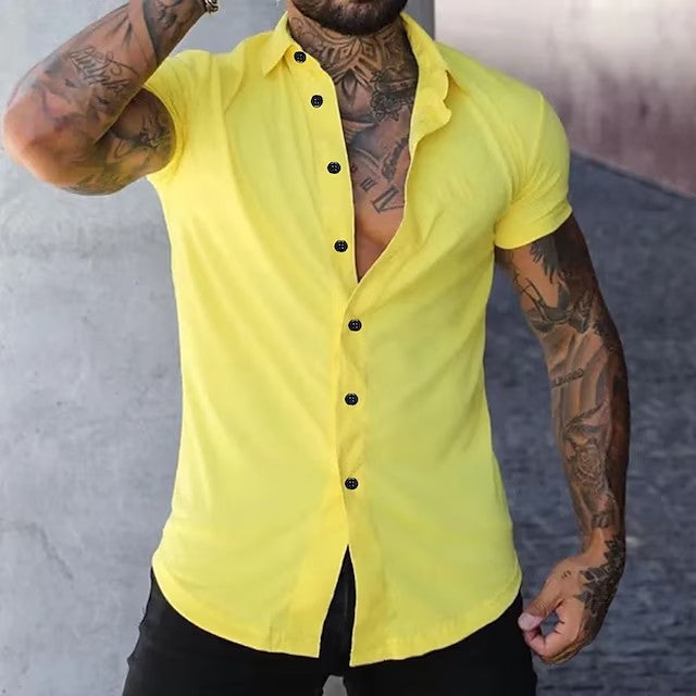 Men's Short Sleeve Shirt with Fitted Modern Cut