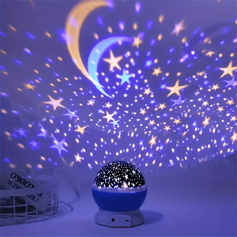 Night Light Rotating Star Projector for Soothing LED Light for Children's Room