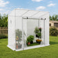 Outdoor Plant Greenhouse with Window, Tilted Roof & Steel Frame – 78.7 x 30.3 x 66.9 in