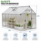Outdoor garden greenhouse with adjustable roof vent