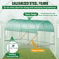 Reinforced tunnel greenhouse frame with top beams and diagonal supports