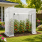 Outdoor Plant Greenhouse with Window, Tilted Roof & Steel Frame – 78.7 x 30.3 x 66.9 in