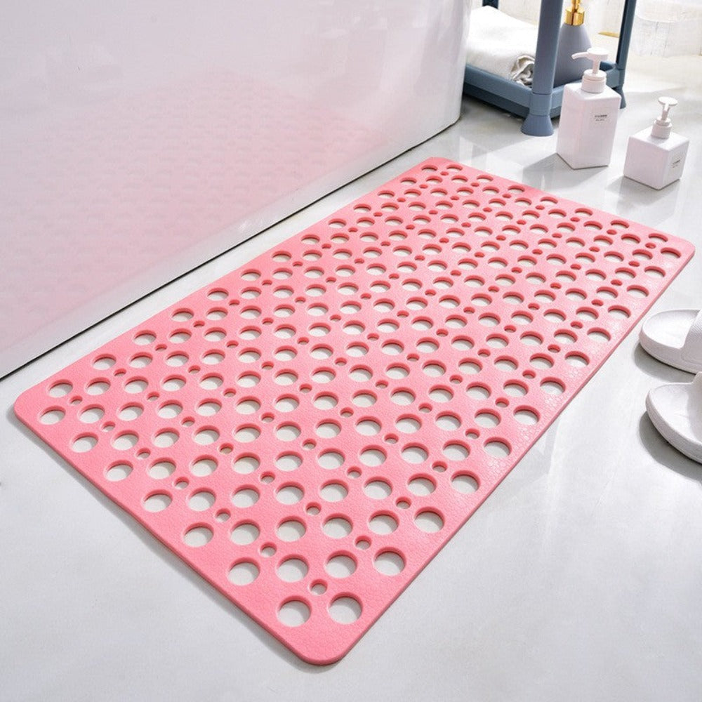 Cups with Anti-Slip Shower Mat with Suction and Water Drainage for Bathroom Safety
