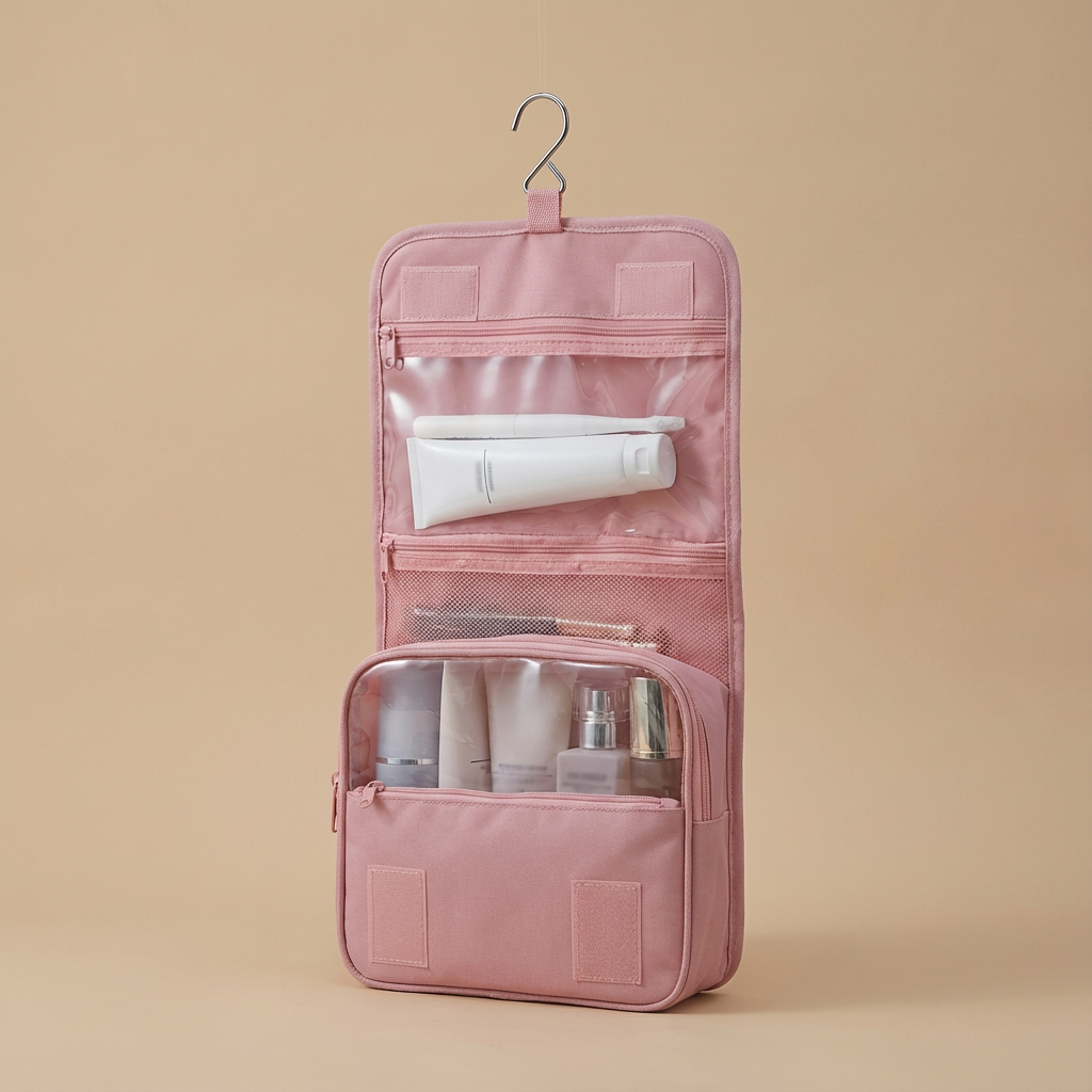 Organiser with Foldable Travel Hanging Hook for Water-Resistant and Spacious