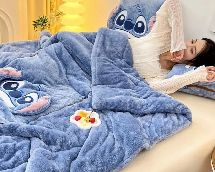 Blanket with Cuddly Soft and Cushion Set for Warmth and Coziness