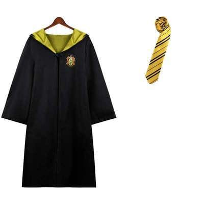Kids’ Enchanted Wizard Cloak for Pointed Hood & Striped Scarf Set