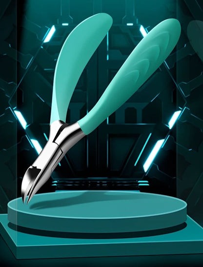 Ergonomic Toenail Clipper with Curved Cutting Edge and Anti-Splash