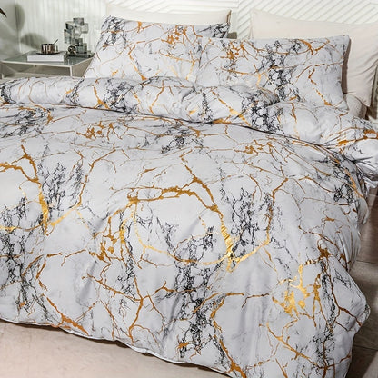 Cover with Duvet Marble Pattern for Comfortable and Stylish Sleep