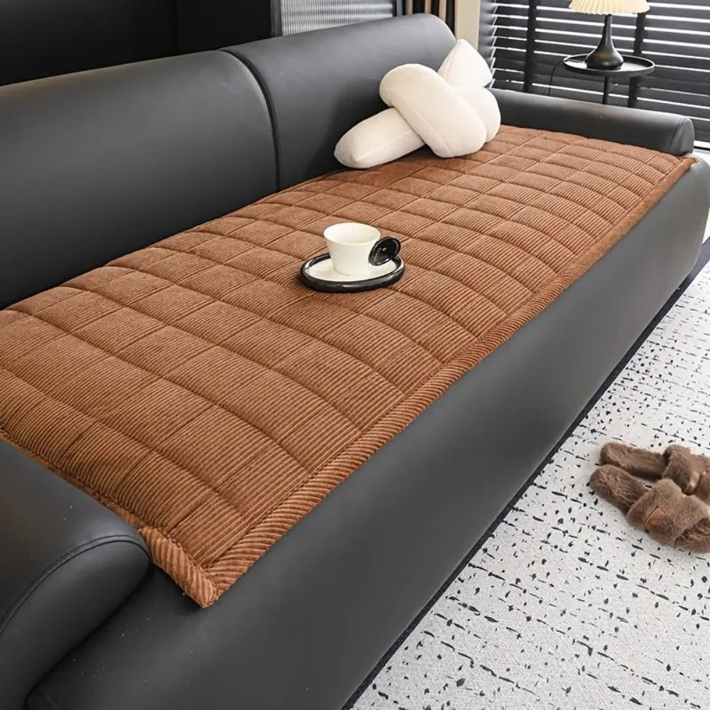 Sofa with Quilted Protection Mat with Non-Slip Backing for Sofa and Couch