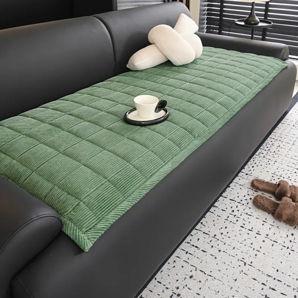 Sofa with Quilted Protection Mat with Non-Slip Backing for Sofa and Couch