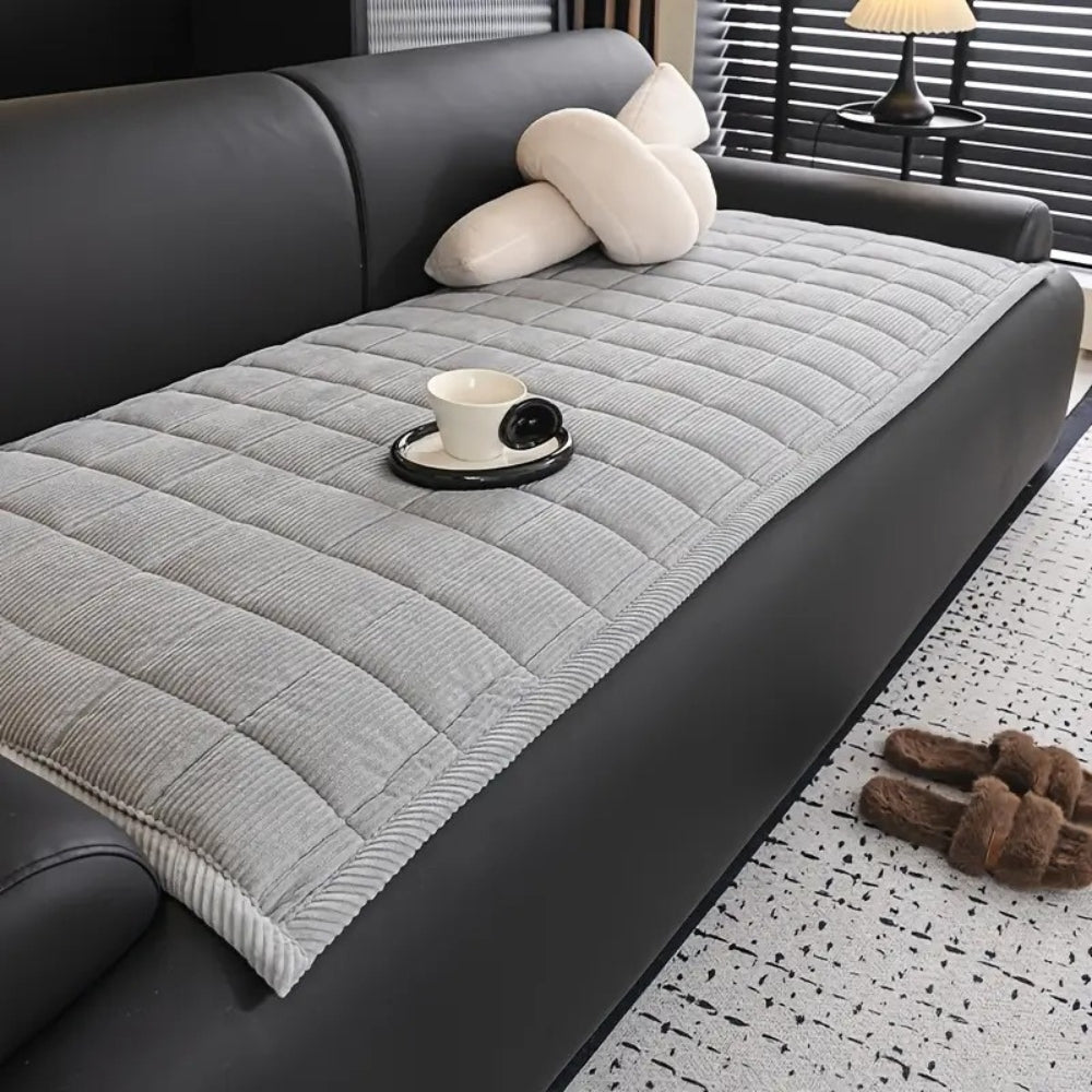 Sofa with Quilted Protection Mat with Non-Slip Backing for Sofa and Couch