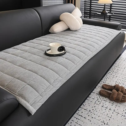Sofa with Quilted Protection Mat with Non-Slip Backing for Sofa and Couch
