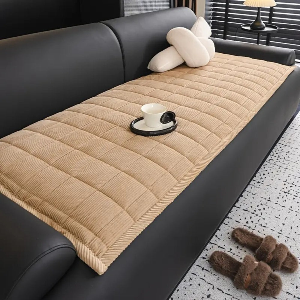 Sofa with Quilted Protection Mat with Non-Slip Backing for Sofa and Couch