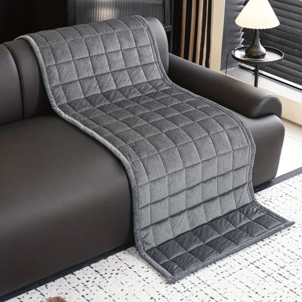 Sofa with Quilted Protection Mat with Non-Slip Backing for Sofa and Couch