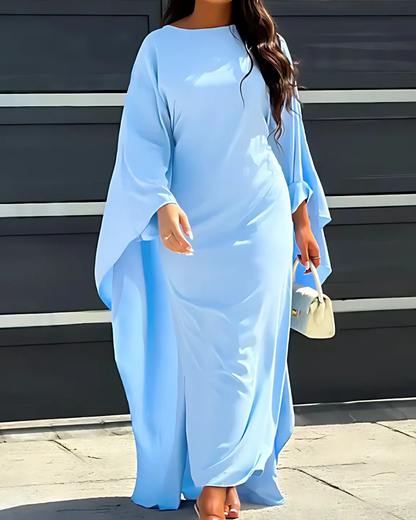 dress draped sleeves