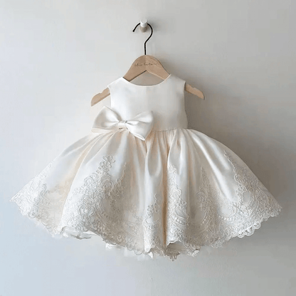 Aurora Princess Dress with Lace and Bow for Elegant