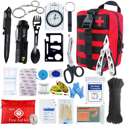 Tactical First Aid Kit for Compact and Complete for Caravans, Camping, and Survival Situations