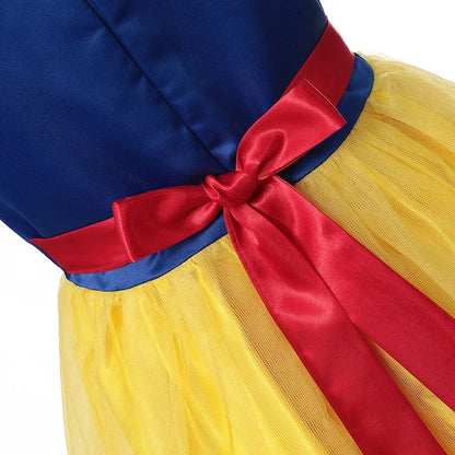 Snow White Princess Dress with Cape, Tiara, and Magical Accessories