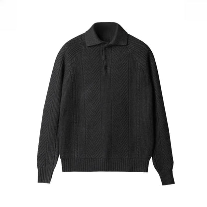 Men's Knitted Jumper with Textured Pattern and Slim Fit with Comfort, Style, and Versatility