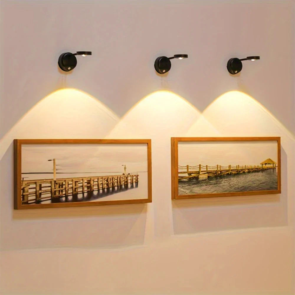 Wireless Wall Lamp with Motion Sensor for Rechargeable and Dimmable