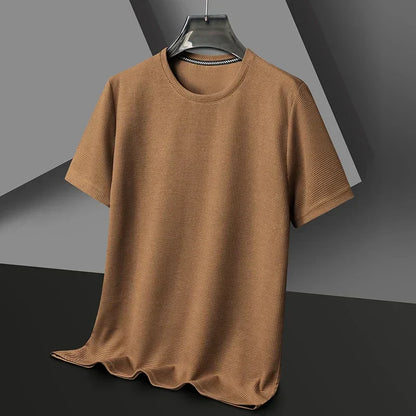 Men's T-Shirt with Waffle Texture and Breathable Comfort for Warm Days