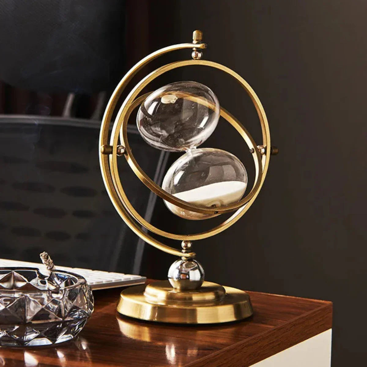 Metal Hourglass with Minimalist Design for Stylish Interior Decoration